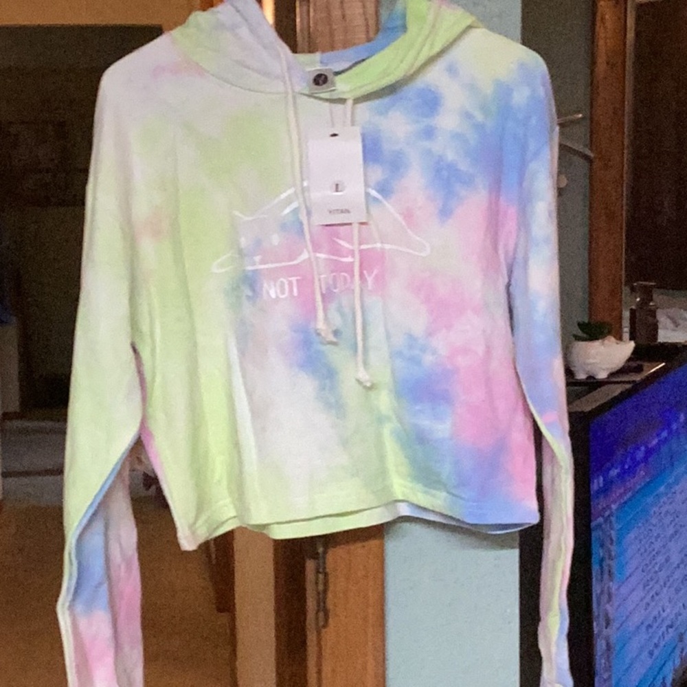 Tie-dye hooded sweatshirt